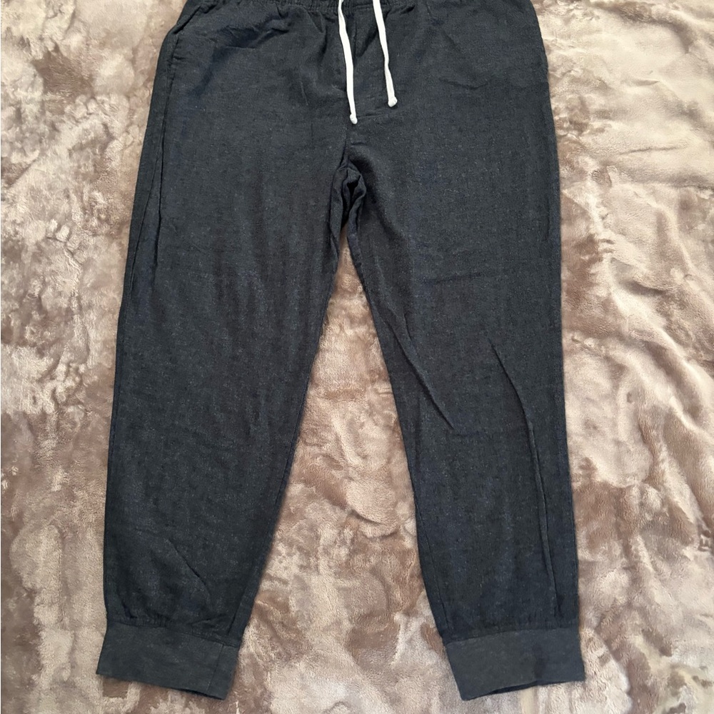Sonoma Sleepwear Men's Size XL Charcoal Gray Flannel Jogger PJ’s